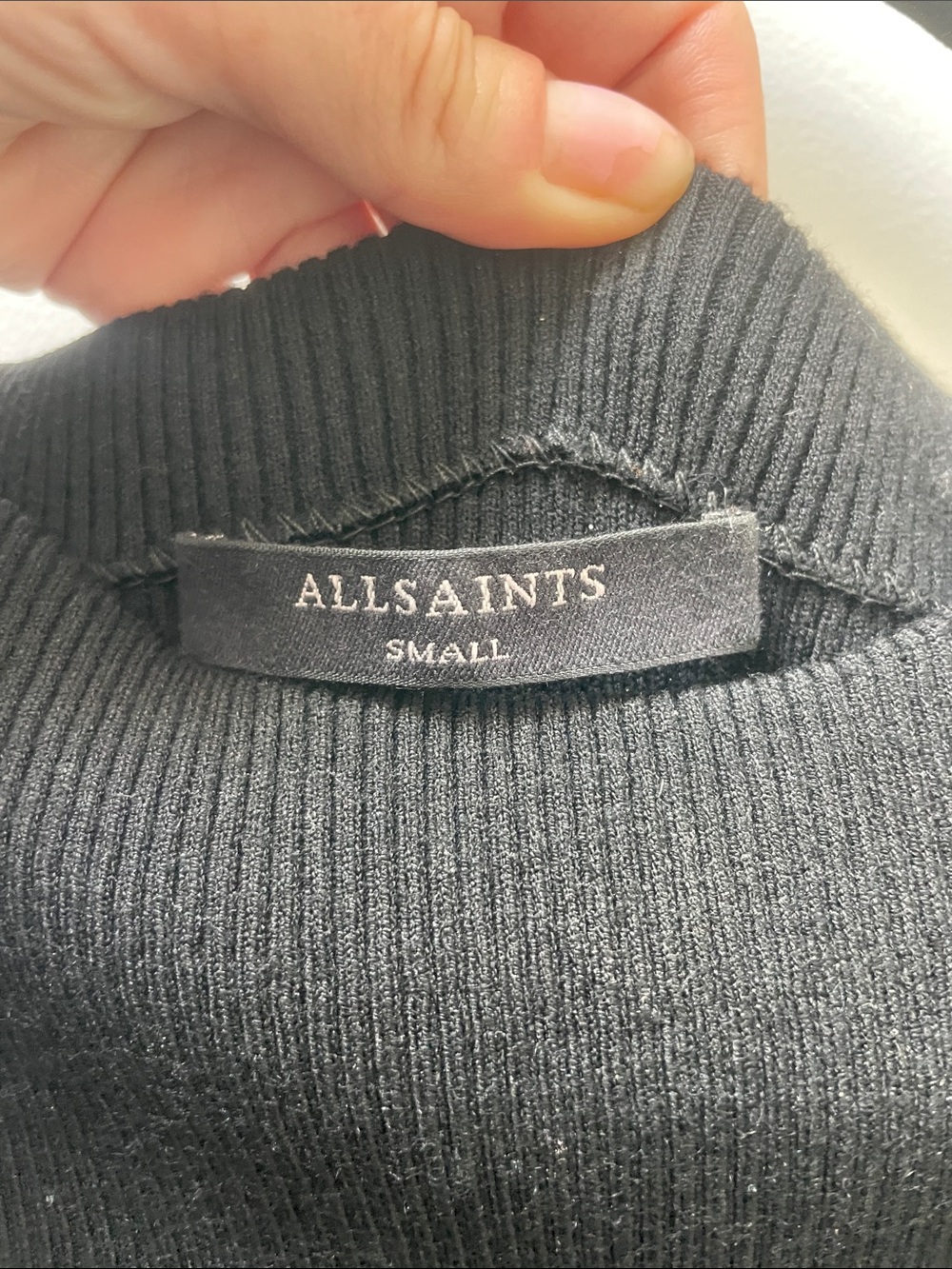 All Saints Suke Rib Knit Sweater Dress Black Size Small - Picture 3 of 8